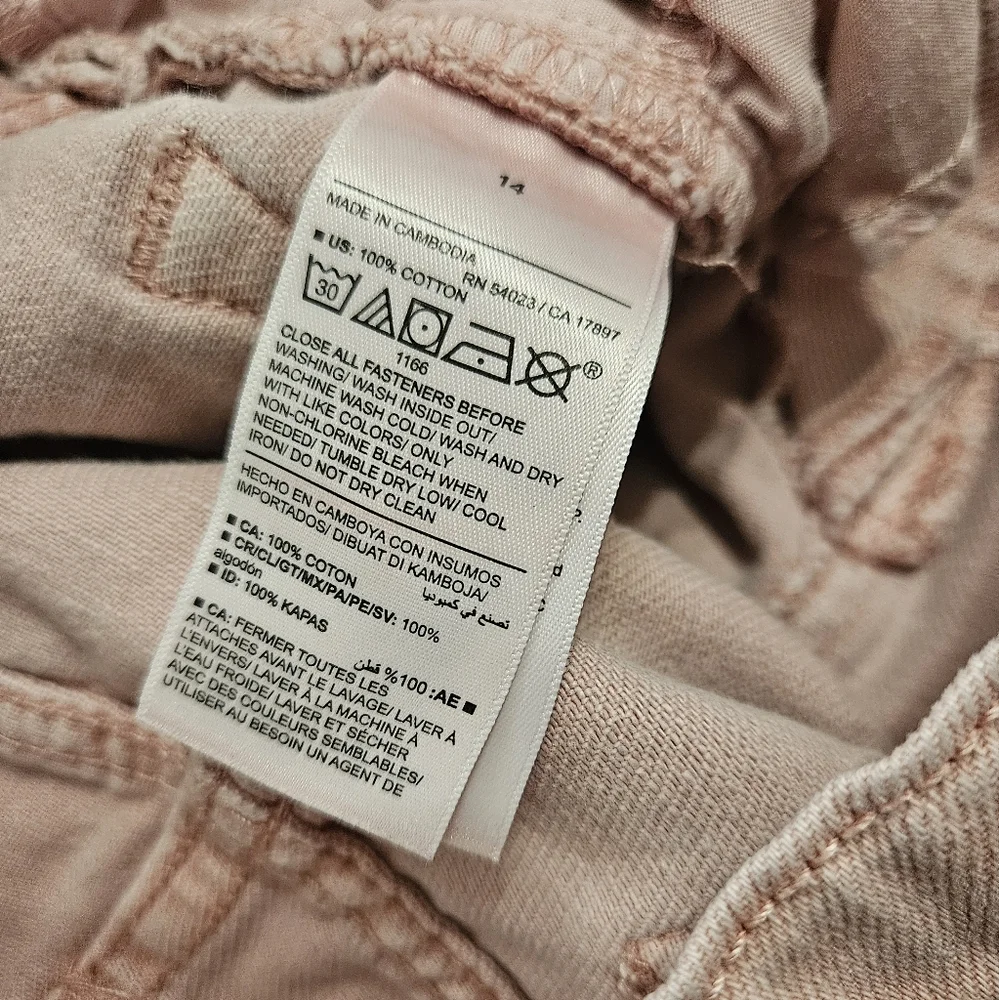 ✨Special Deals✨Old Navy Y2K High Rise Pink Baggy Wide-Leg Jeans Girls Size 14 - Picture 5 of 5